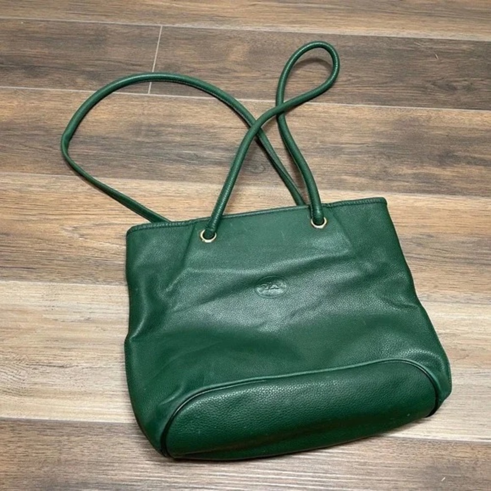 Green Longchamp shoulder strap handbag